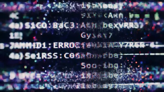 Distorted digital glitch background