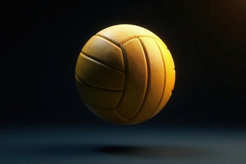 Golden Sphere in Dark Setting A Detailed Close-Up of a Classic Ball Design