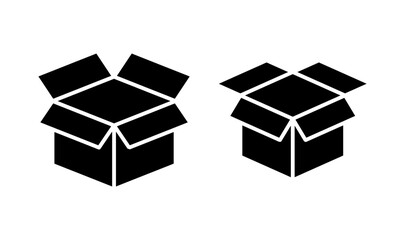 Box icon logo design. box sign and symbol, parcel, package