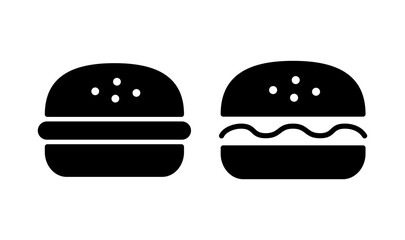 Burger icon logo design. burger sign and symbol. hamburger