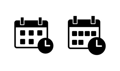 Calendar icon logo design. Calender sign and symbol. Schedule icon symbol