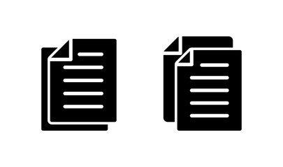 Document icon logo design. Paper sign and symbol. File Icon