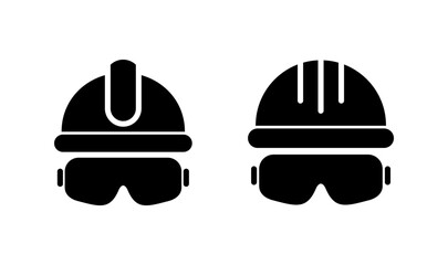 Helmet icon logo design. Motorcycle helmet sign and symbol. Construction helmet icon. Safety helmet