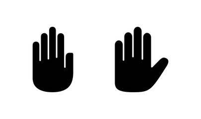Obraz premium Hand icon logo design. hand sign and symbol. palm