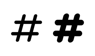 Hashtag icon logo design. hashtag sign and symbol