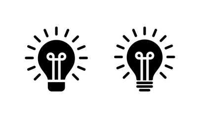 Lamp icon logo design. Light bulb sign and symbol. idea symbol.