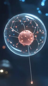 C&eacute;lula: Modelo 3D de estrutura celular microsc&oacute;pica