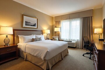 Luxurious motel suite with plush bedding, modern amenities, and a spacious bathroom  Enjoy a relaxing getaway in this upscale accommodation , accommodation, motel