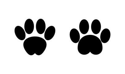 Paw icon logo design. paw print sign and symbol. dog or cat paw