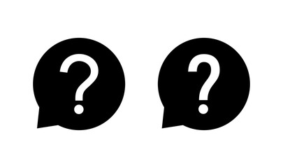 Question icon logo design. question mark sign and symbol