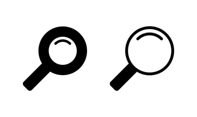 Search icon logo design. search magnifying glass sign and symbol