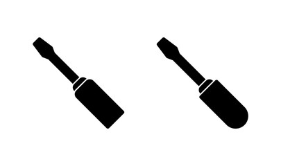 Screwdriver icon logo design. tools sign and symbol