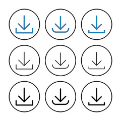 Download icon vector. Download vector icon