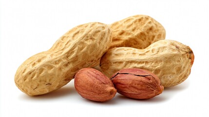 Delicious and Healthy Peanuts on White Background for Nutritious Snack Concept