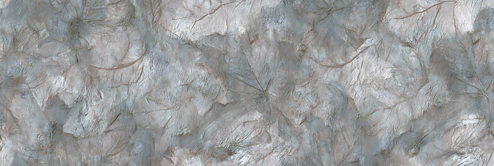 Weathered autumn foliage imitating cement design on wall surface - Seamless , pattern , background , tile