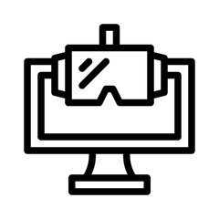 VR headset line icon