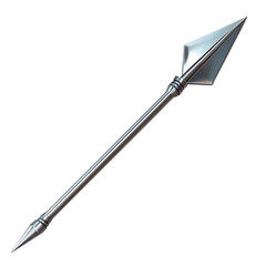 Modern Arrow with Sharply Defined Edges and an D Isolated on Transparent Background