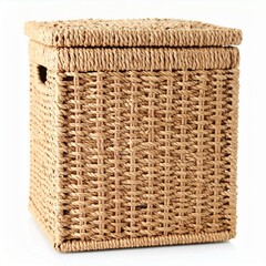 A stylish woven storage basket, perfect for organizing any living space elegantly.