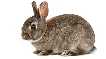 An adorable Netherland Dwarf rabbit is attractively presented, showcasing its tiny round body, large expressive eyes, and soft fur in vibrant colors