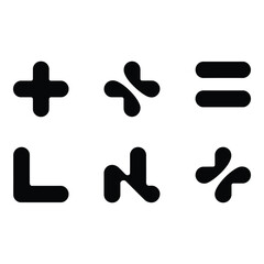 Abstract Math Symbols Set on Light Background