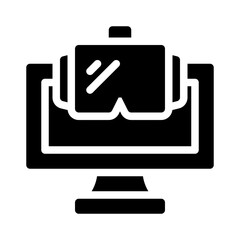 VR headset glyph icon