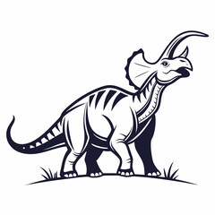 vector illustration of a cartoon dinosaur