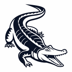 silhouette of a crocodile