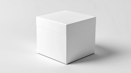 Fototapeta premium Elegant White Box Presentation on White Background