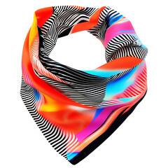 Modern Cooling Bandana with a Dynamic Abstract Digi Isolated on Transparent Background