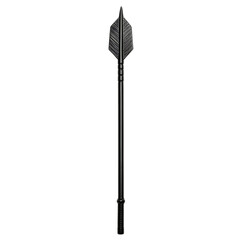 Sleek Arrow with a Modern Profile in Deep Charcoal Isolated on Transparent Background