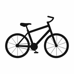 Obraz premium Bicycle shilhotee vector with white background