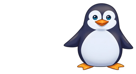 Fototapeta premium Cute Cartoon Penguin Illustration
