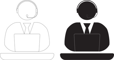 helpdesk icon. Simple elements of helpdesk icon in filled, outlined, colored and flat symbol concept.