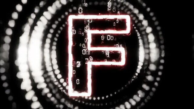 Letter f digital graphic design