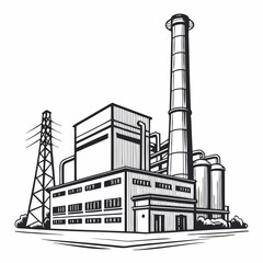 Industrial power plant energy generation factory