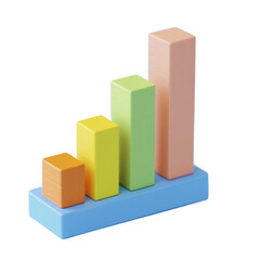 Colorful bar graph illustration showing business growth chart and financial data representation analysis