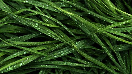 Fototapeta premium Dewy Grass Texture : Suitable for Be Used as Background and Content in Any Project (Print, Graphic Design, Blog Posts, Social Media Posts or Website Related to Environment Theme)