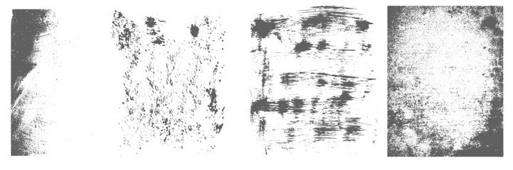 Grunge textures set. Collection of vector overlay, distress, textures .Simply Place texture over any Object to Create grunge,splattered ,dirty effect .Various distressed backgrounds for your design.