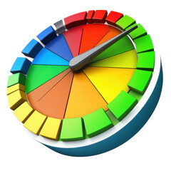 Obraz premium Colorful wheel chart diagram infographic presentation data analysis progress report dashboard gauge indicator