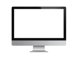 Modern desktop computer mockup isolated on transparent background