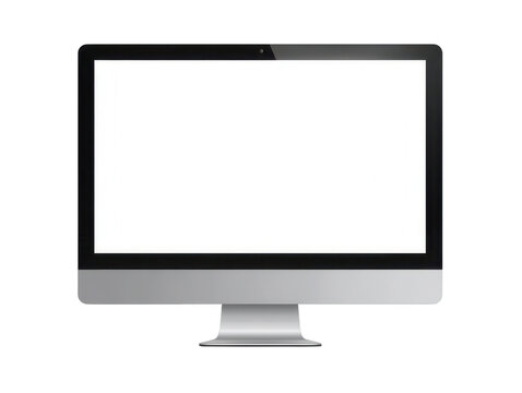 Modern desktop computer mockup isolated on transparent background