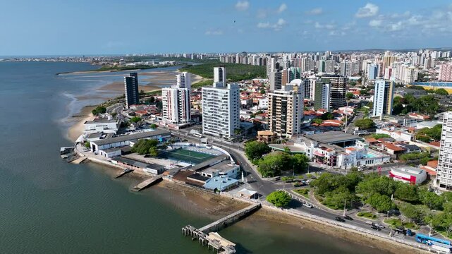 Aracaju Skyline In Aracaju Sergipe Brazil. Modern City Center With Skyscrapers Reflecting The Urban Life. Paradise Landscape Recreation Beautiful. Paradise Summertime. Aracaju Sergipe.