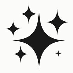 black and white stars