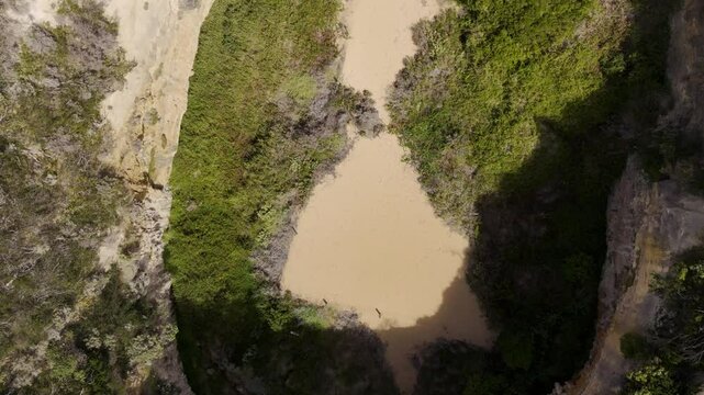 Dramatic cliffs and coastline at Loch Ard Gorge