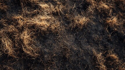 Burnt Grass Texture : Suitable for Be Used as Background and Content in Any Project (Print, Graphic Design, Blog Posts, Social Media Posts or Website Related to Environment Theme)