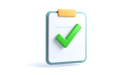 A green check mark on a clipboard symbolizes completion and success in tasks or projects