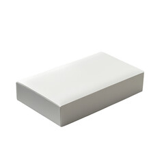Blank white cardboard box isolated on transparent background