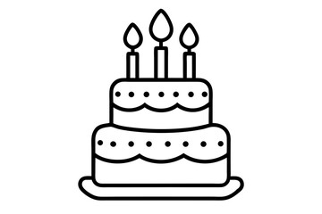 birthday cake  silhouette vector