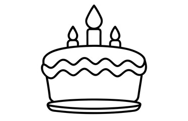 birthday cake  silhouette vector