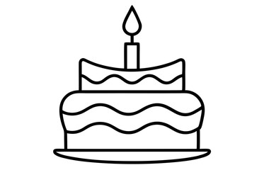 birthday cake  silhouette vector